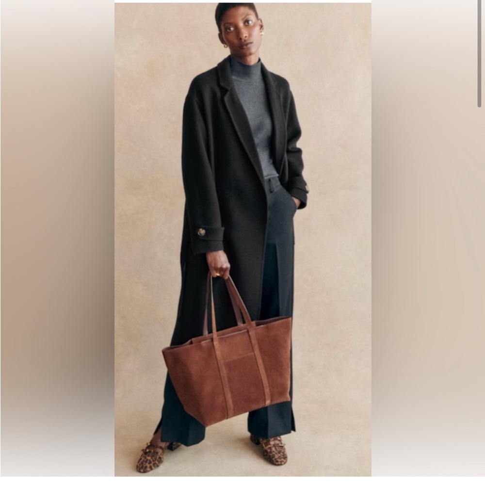 Sézane Mederick Coat, navy blue